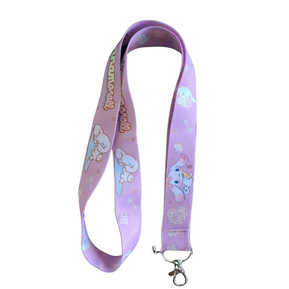 Anime Sanrio Hello Kitty Cinnamonroll Neck Strap Pink Fabric One Size Lanyard - Picture 2 of 6